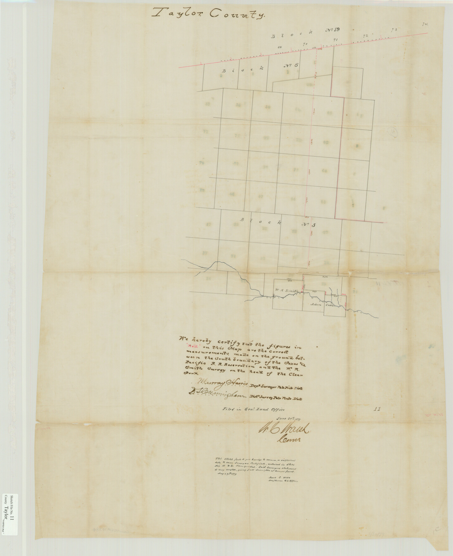 10384, Taylor County Sketch File 11, General Map Collection