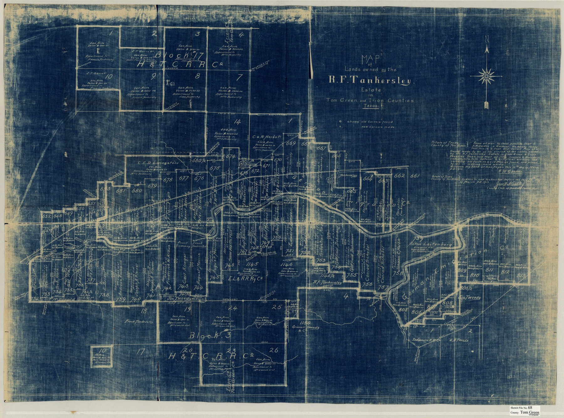 10406, Tom Green County Sketch File 68, General Map Collection