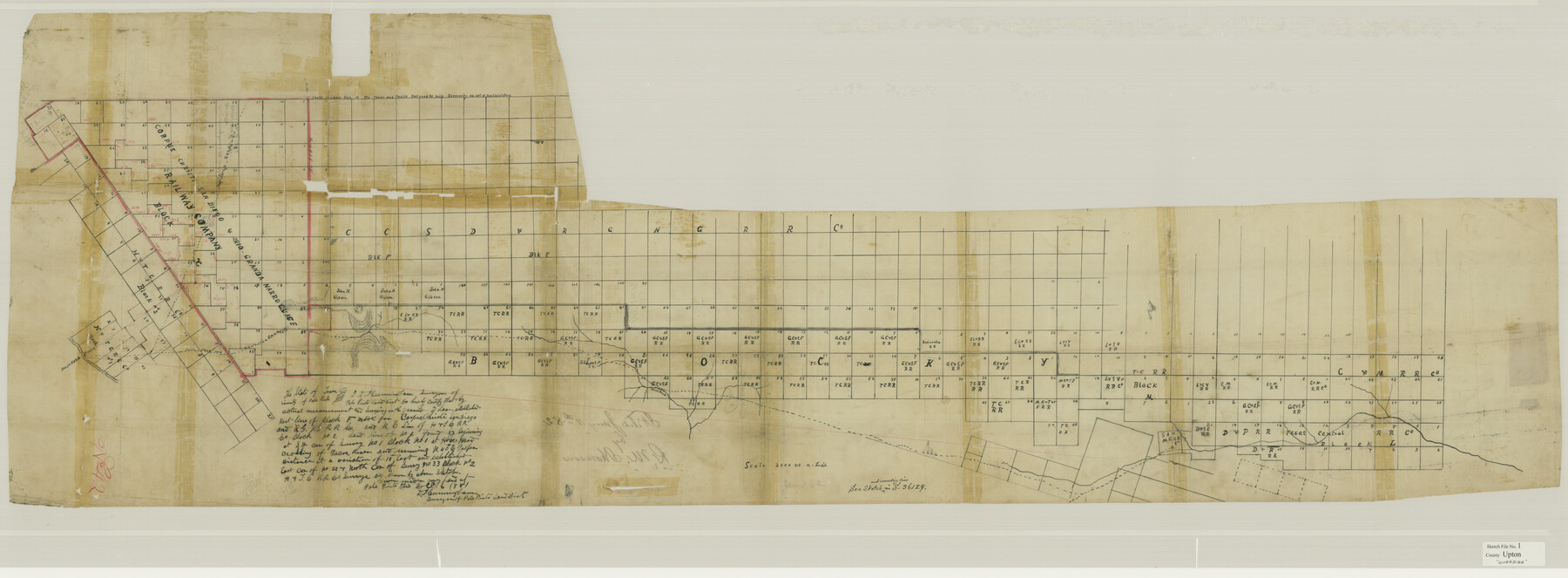 10412, Upton County Sketch File 1, General Map Collection