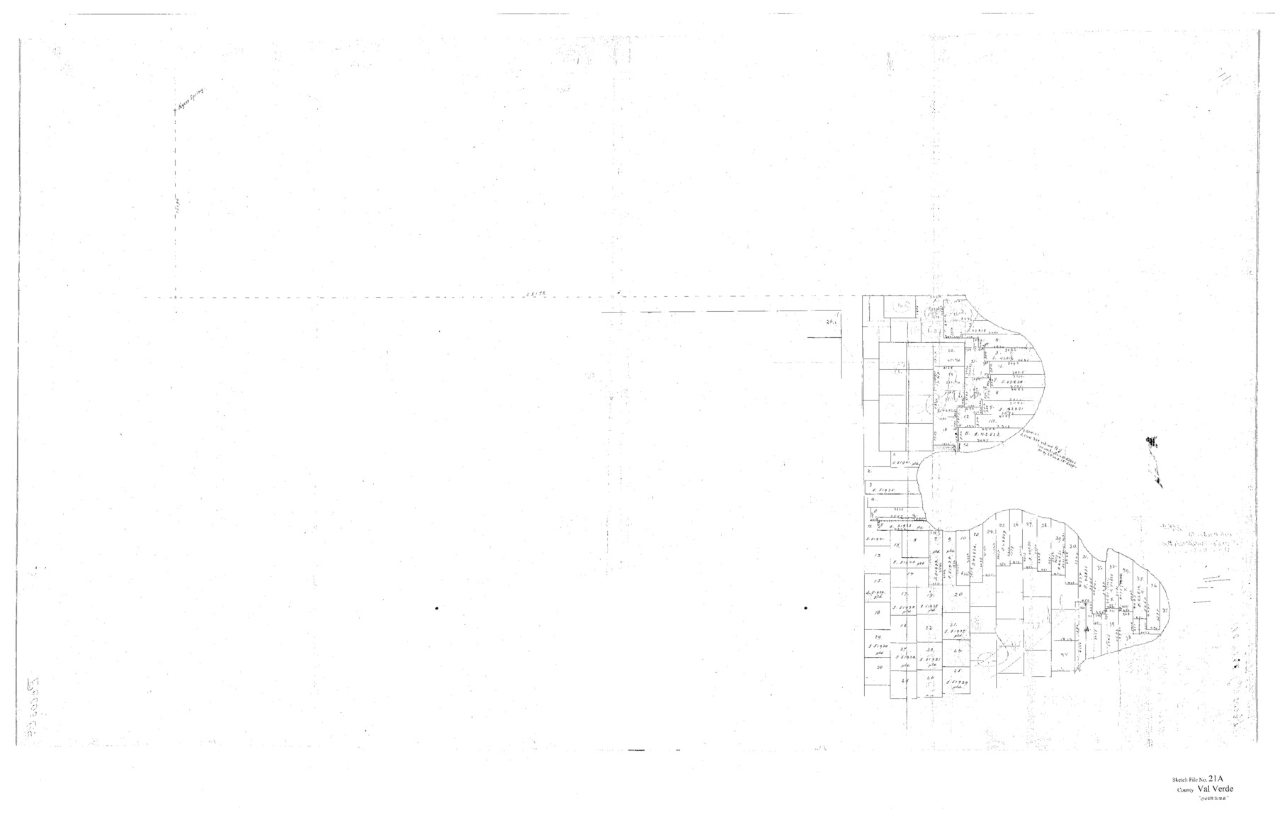 10419, Val Verde County Sketch File 21a, General Map Collection