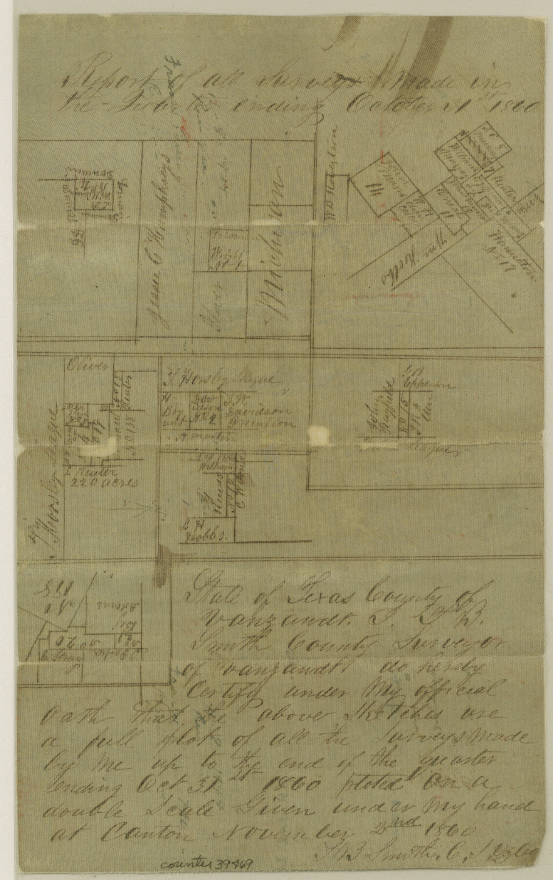 39469, Van Zandt County Sketch File 33