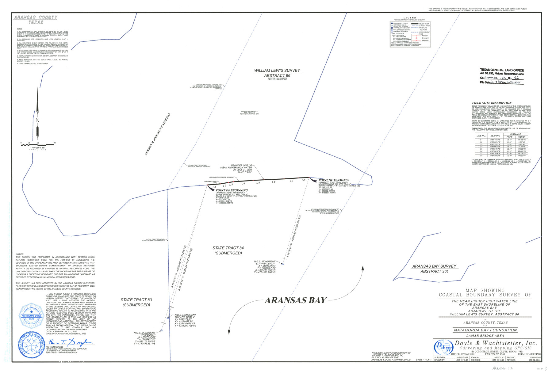 97270, Aransas County NRC Article 33.136 Sketch 22