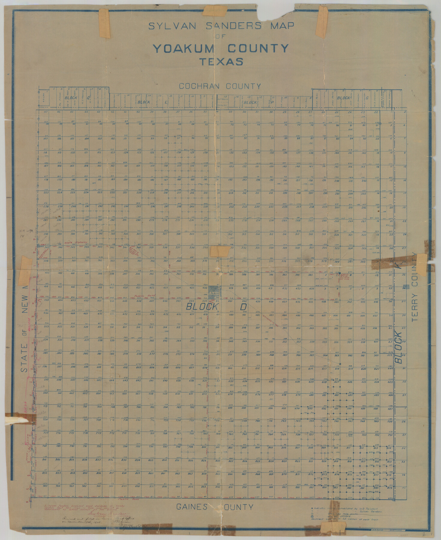 10437, Yoakum County Sketch File 10a, General Map Collection