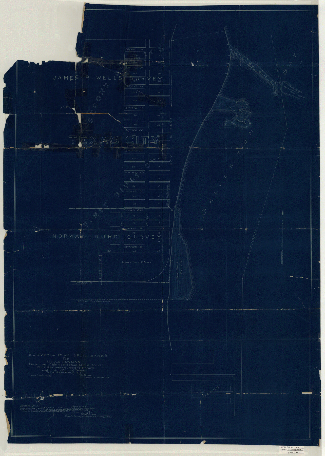 10455, Galveston County Sketch File 30, General Map Collection