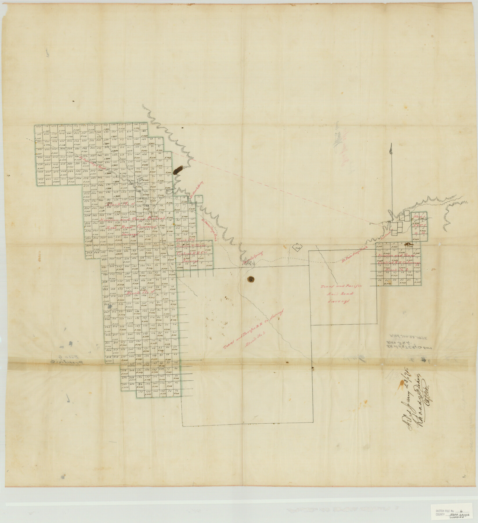 10506, Jeff Davis County Sketch File 6, General Map Collection