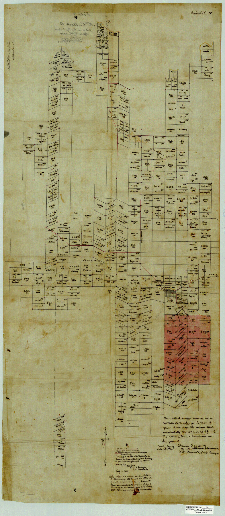 10539, McCulloch County Sketch File 6, General Map Collection