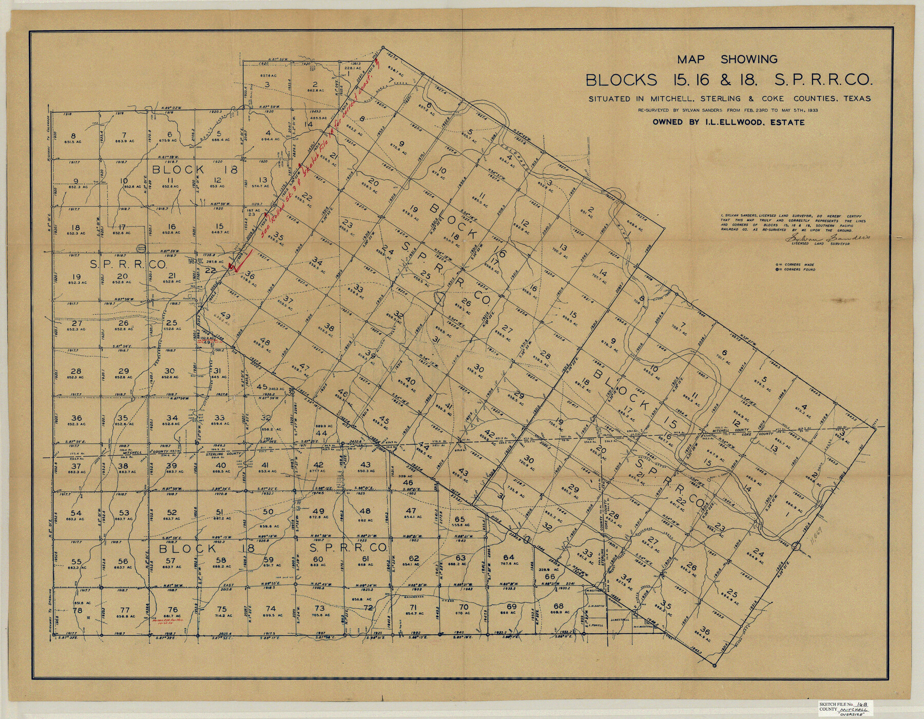 10545, Mitchell County Sketch File 16b, General Map Collection