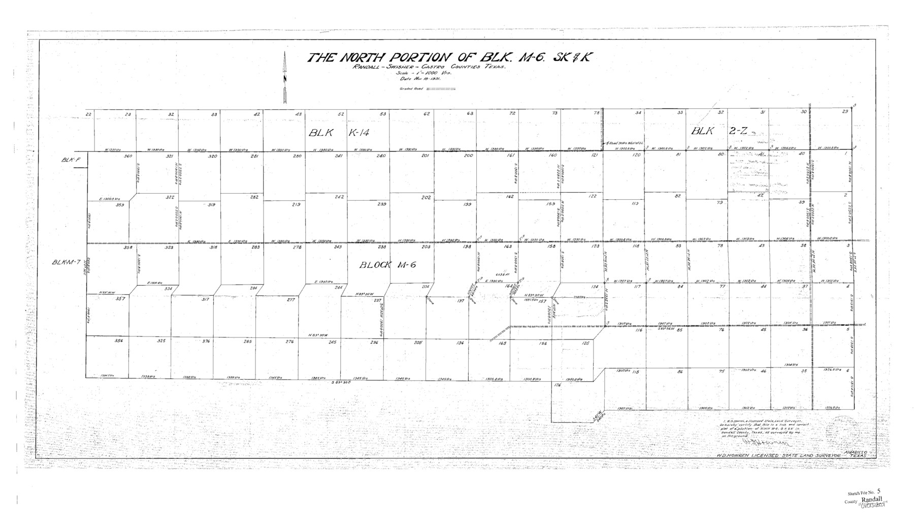 10583, Randall County Sketch File 5, General Map Collection