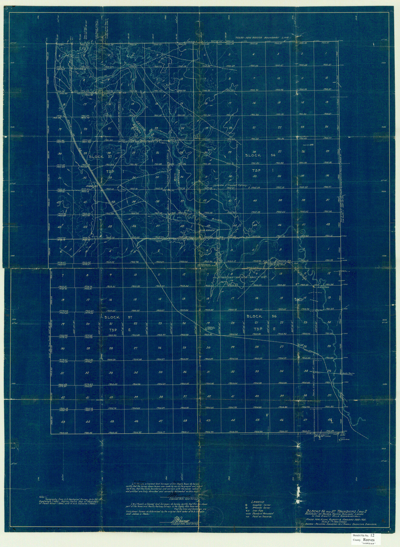 10588, Reeves County Sketch File 12, General Map Collection