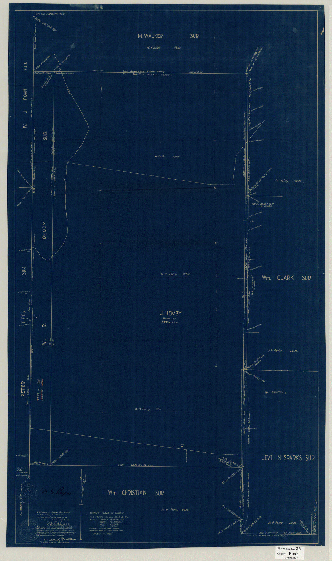 10595, Rusk County Sketch File 26, General Map Collection