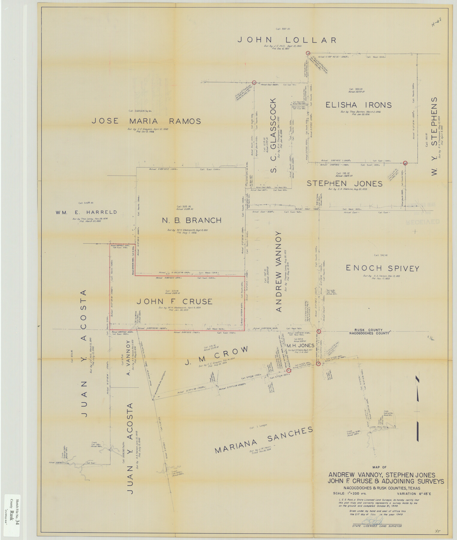 10597, Rusk County Sketch File 34, General Map Collection