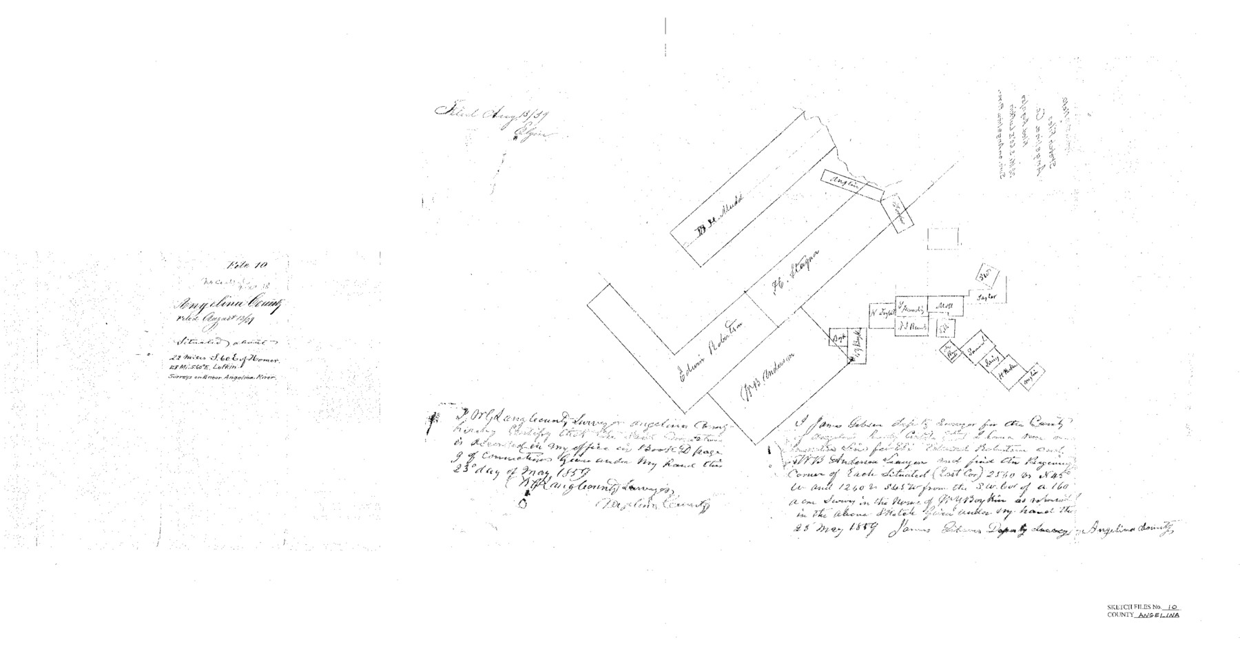 10814, Angelina County Sketch File 10, General Map Collection