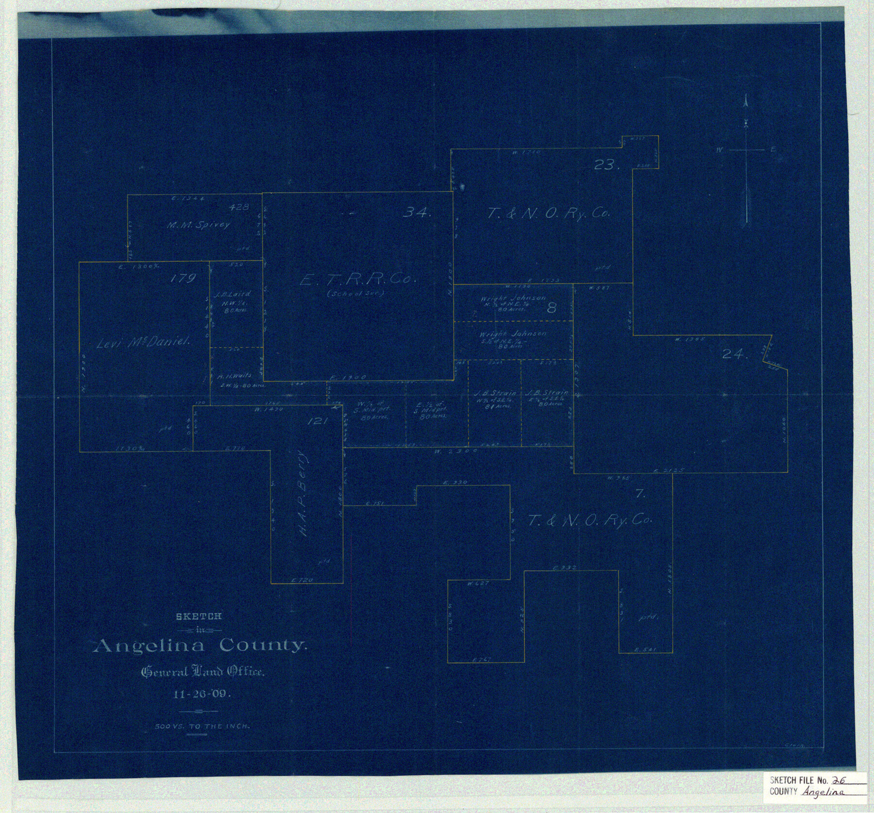 10817, Angelina County Sketch File 26, General Map Collection