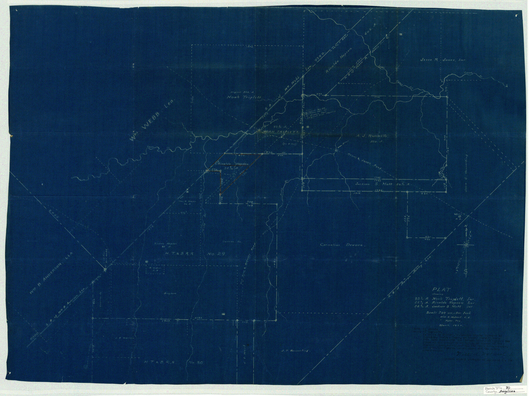 10818, Angelina County Sketch File 30, General Map Collection