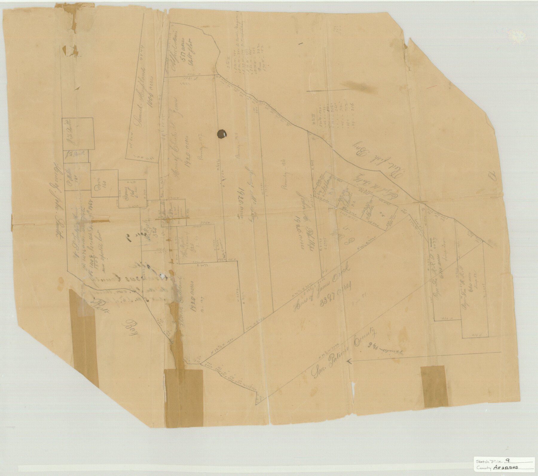 10819, Aransas County Sketch File 9, General Map Collection