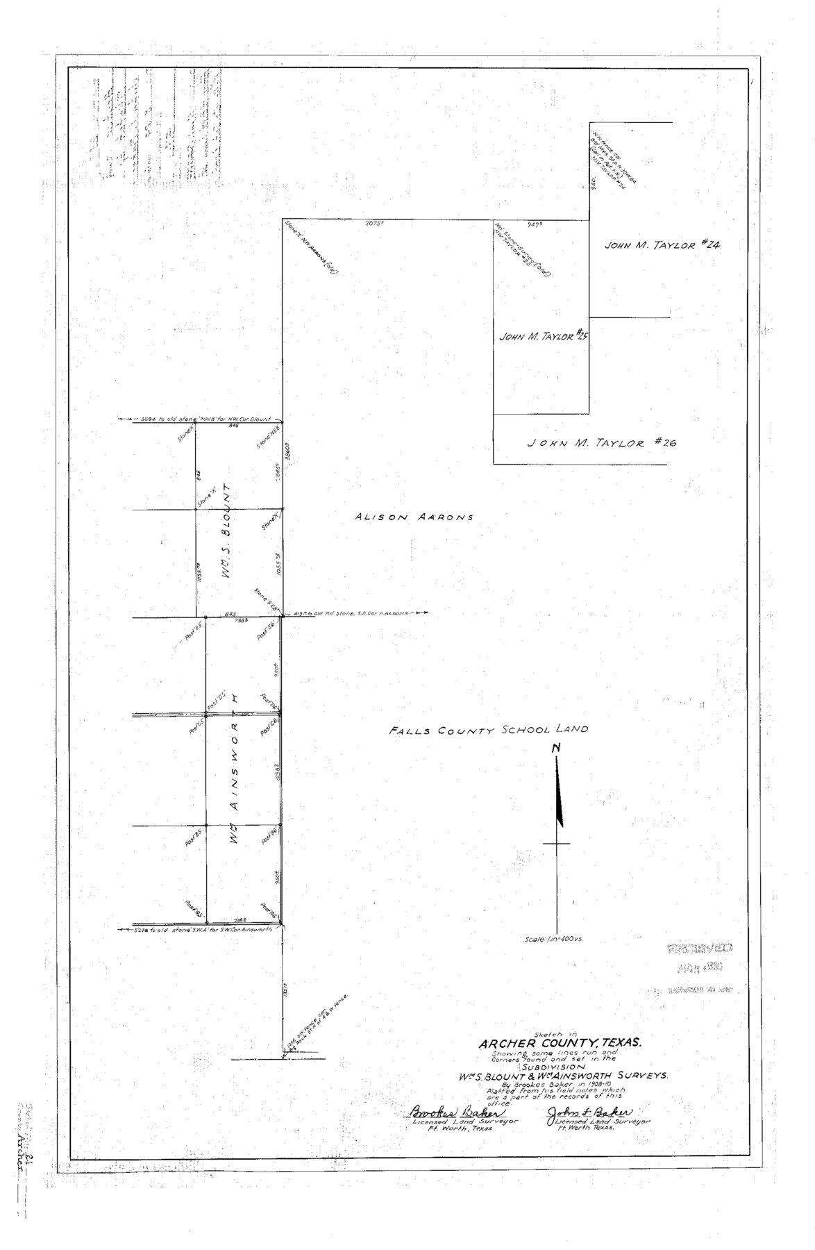 10830, Archer County Sketch File 21, General Map Collection