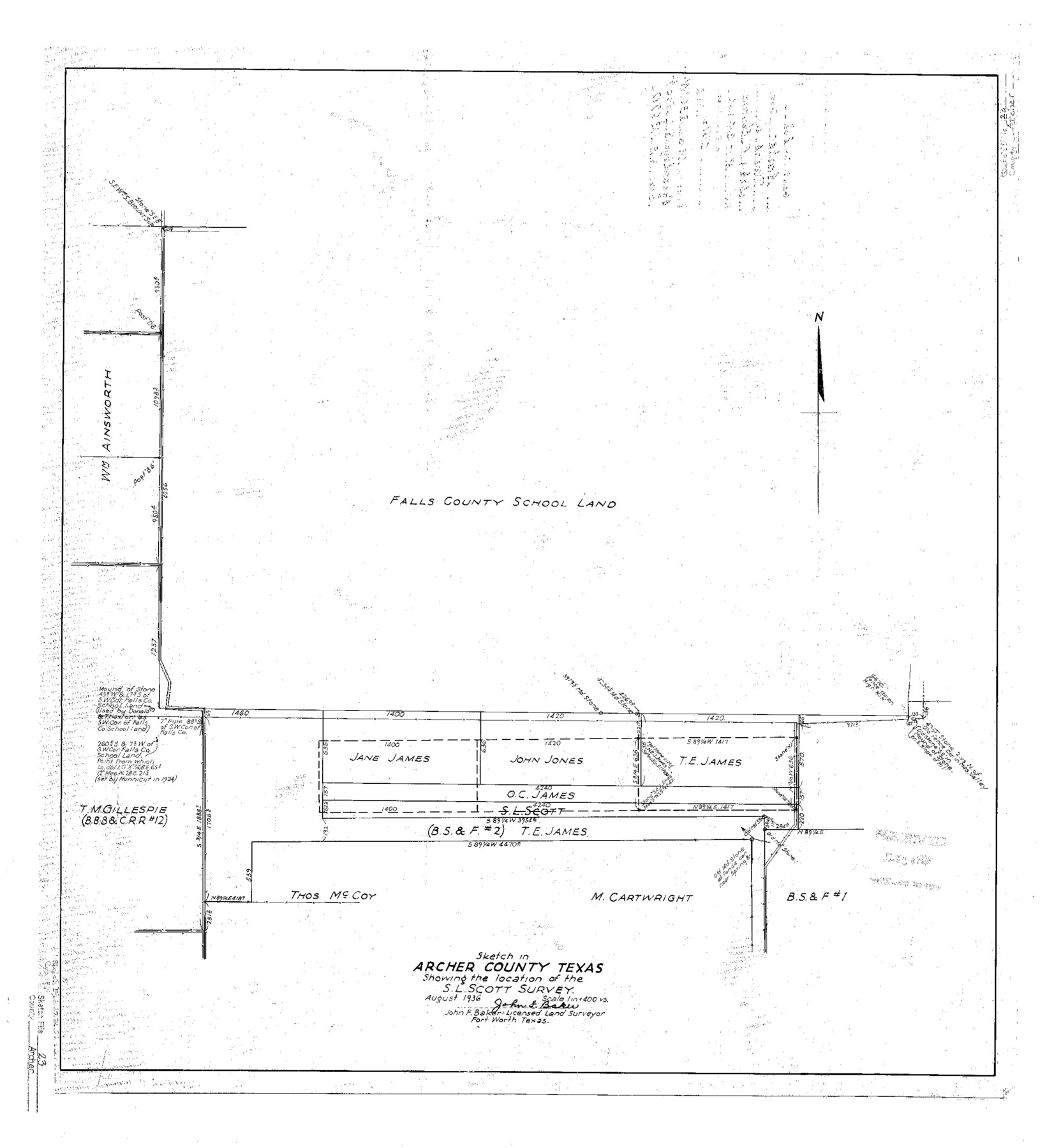 10831, Archer County Sketch File 23, General Map Collection