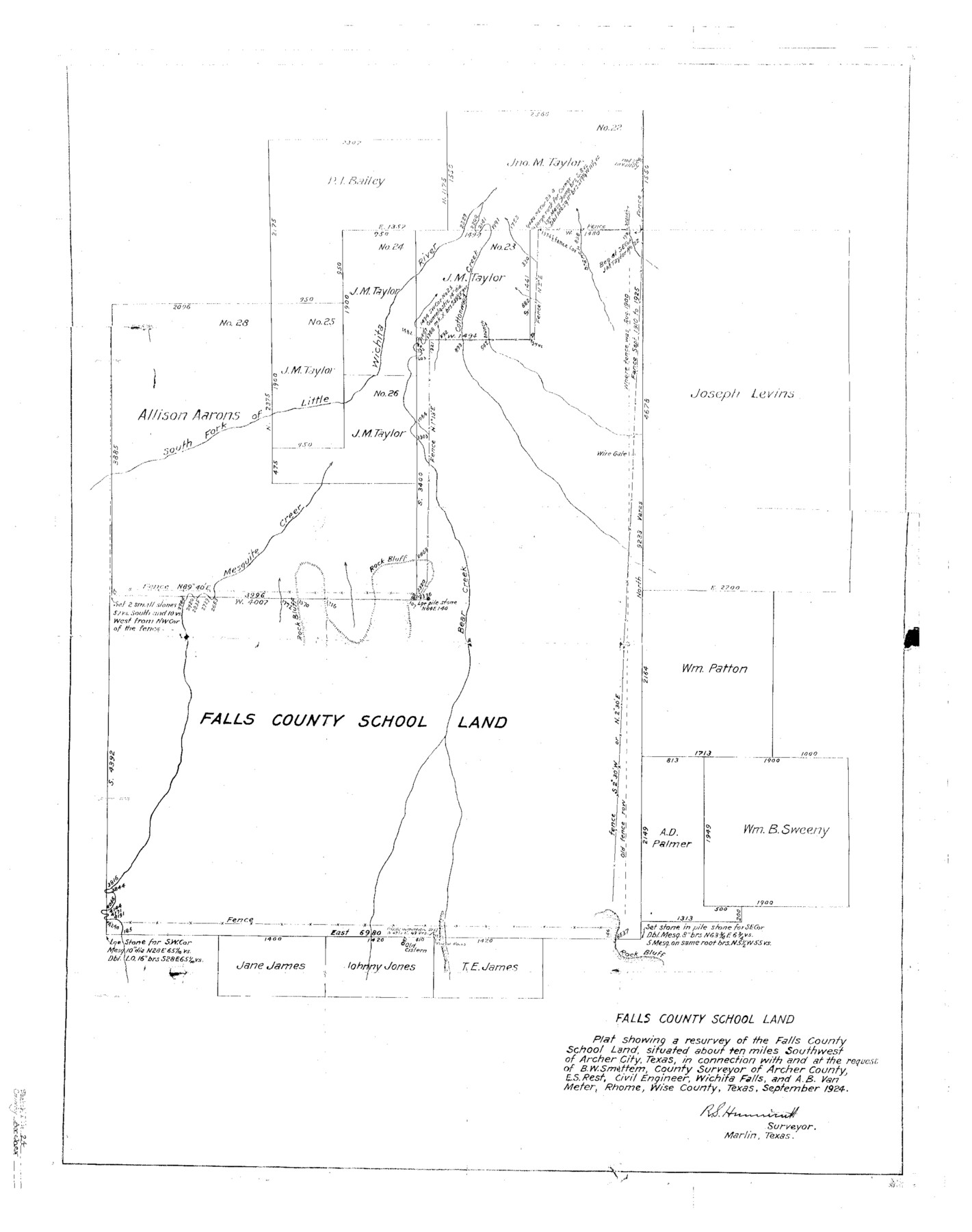 10832, Archer County Sketch File 24, General Map Collection