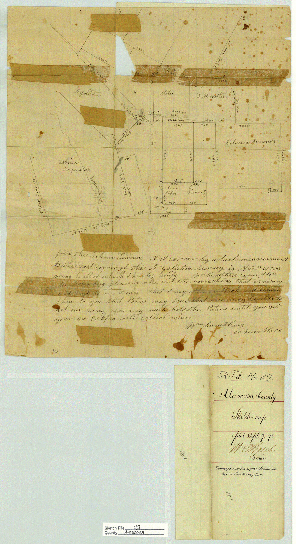 10863, Atascosa County Sketch File 29, General Map Collection