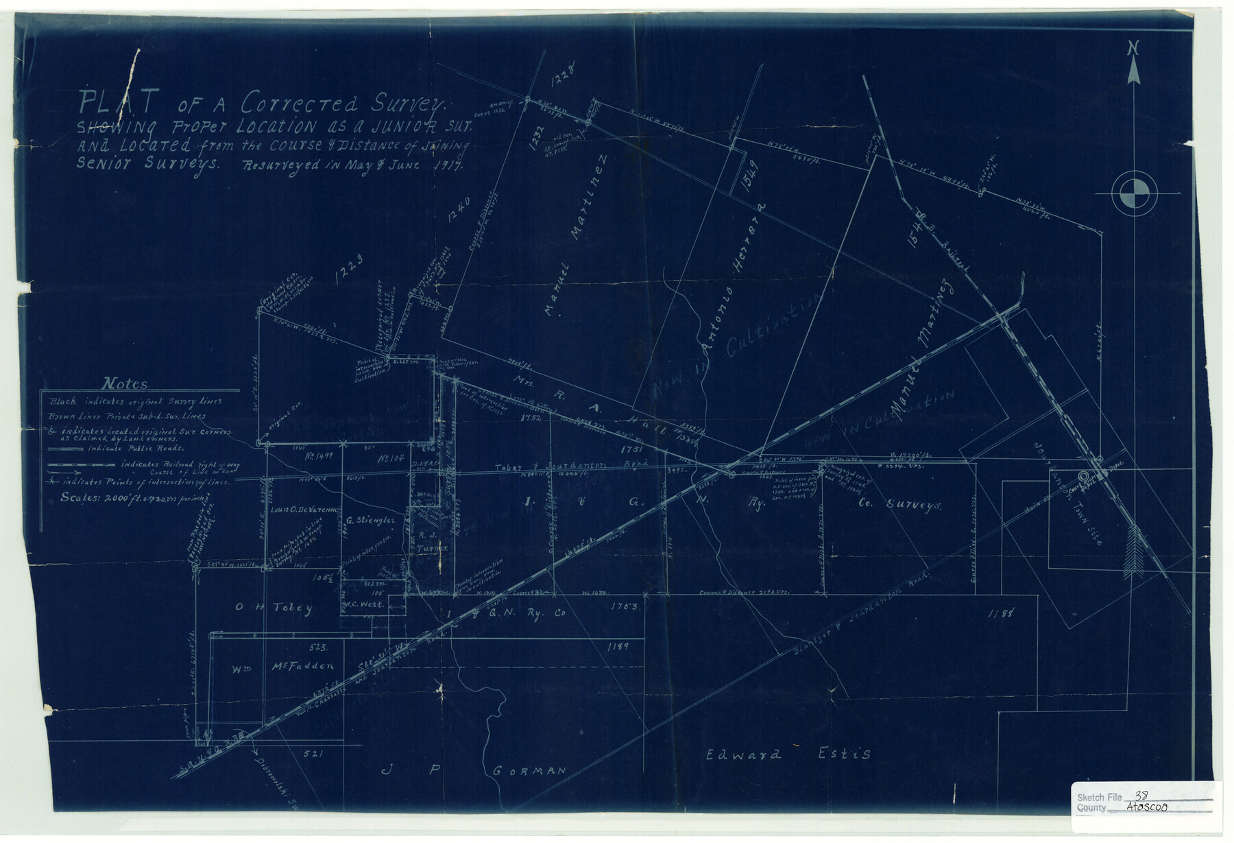 10868, Atascosa County Sketch File 38, General Map Collection