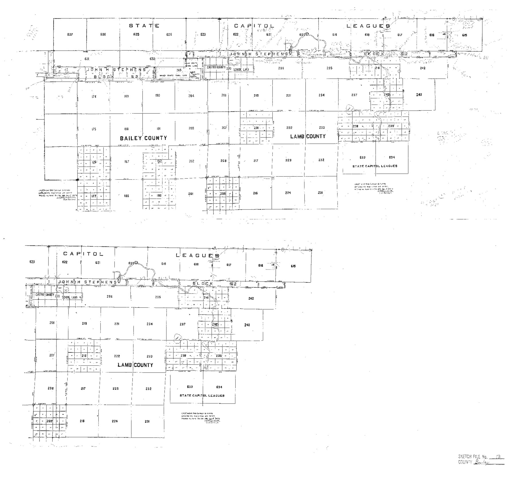 10888, Bailey County Sketch File 13, General Map Collection