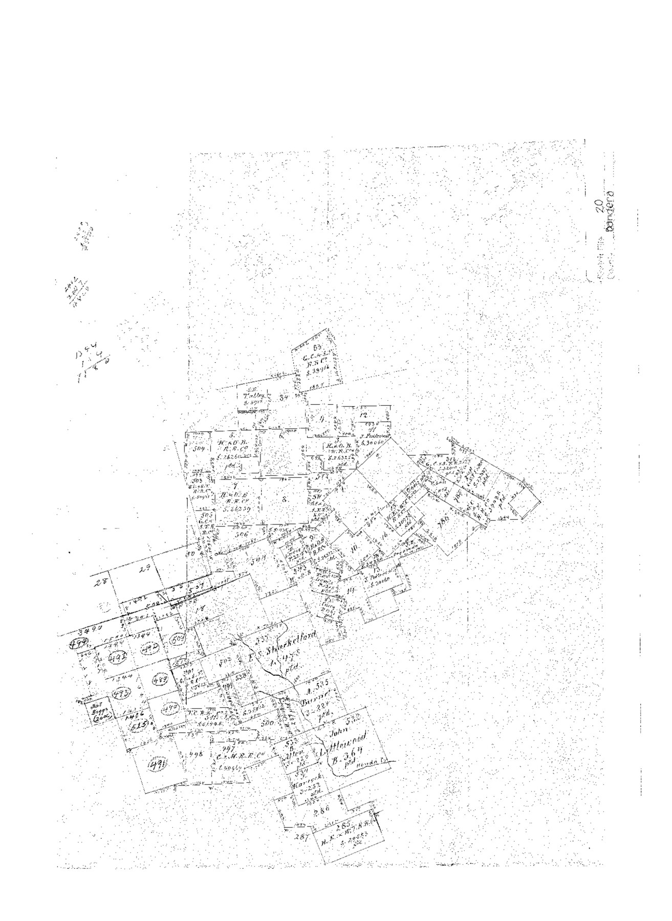 10894, Bandera County Sketch File 20, General Map Collection