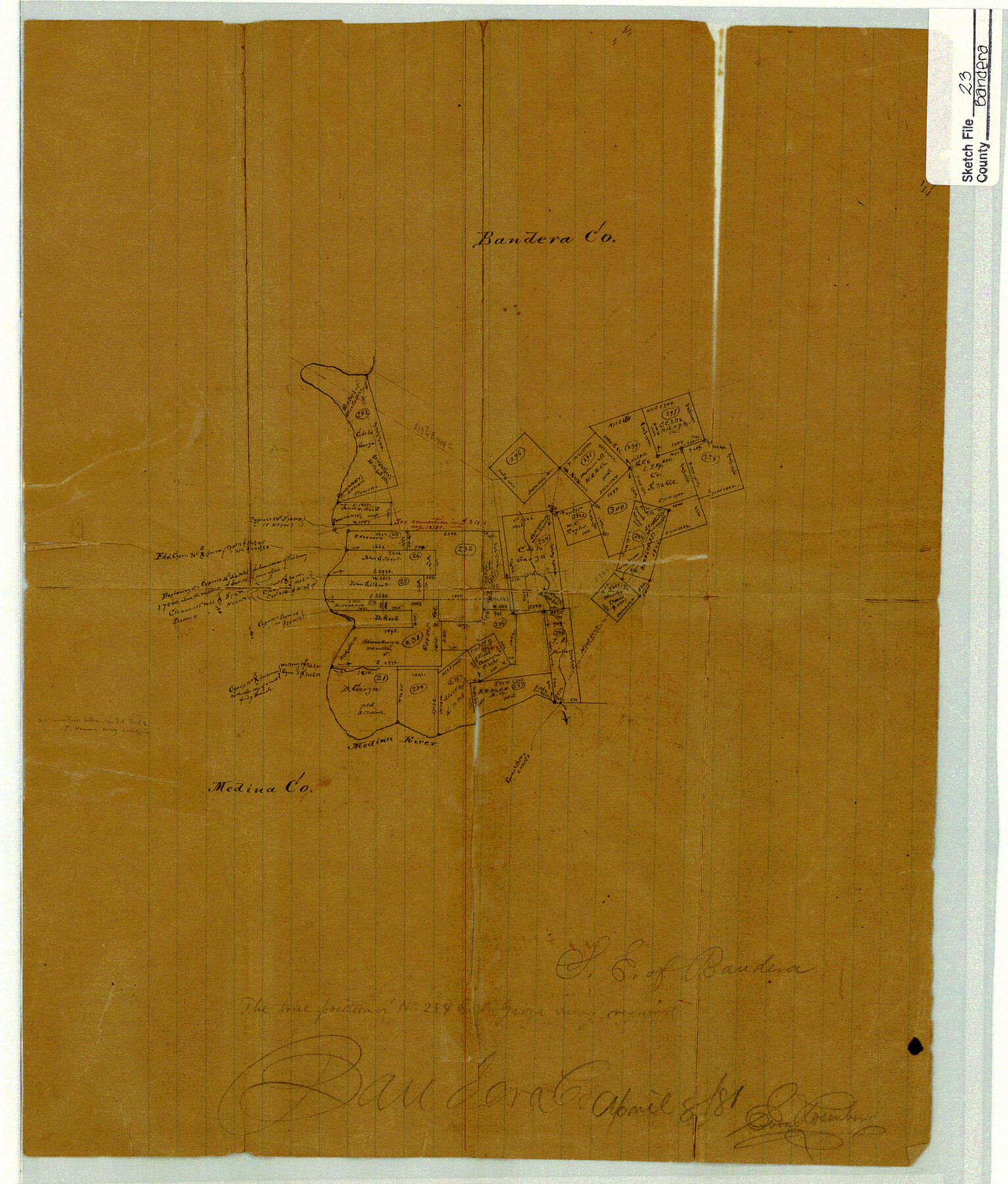 10895, Bandera County Sketch File 23, General Map Collection