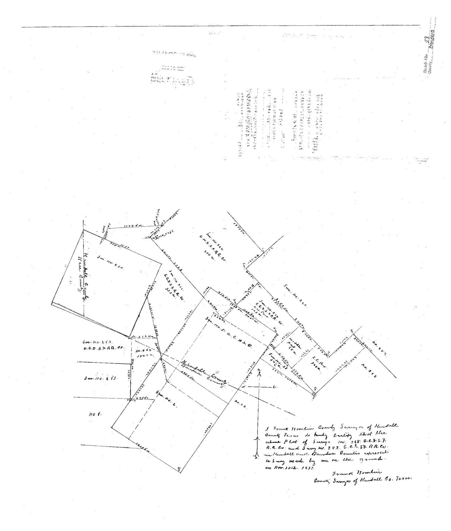 10897, Bandera County Sketch File 28, General Map Collection