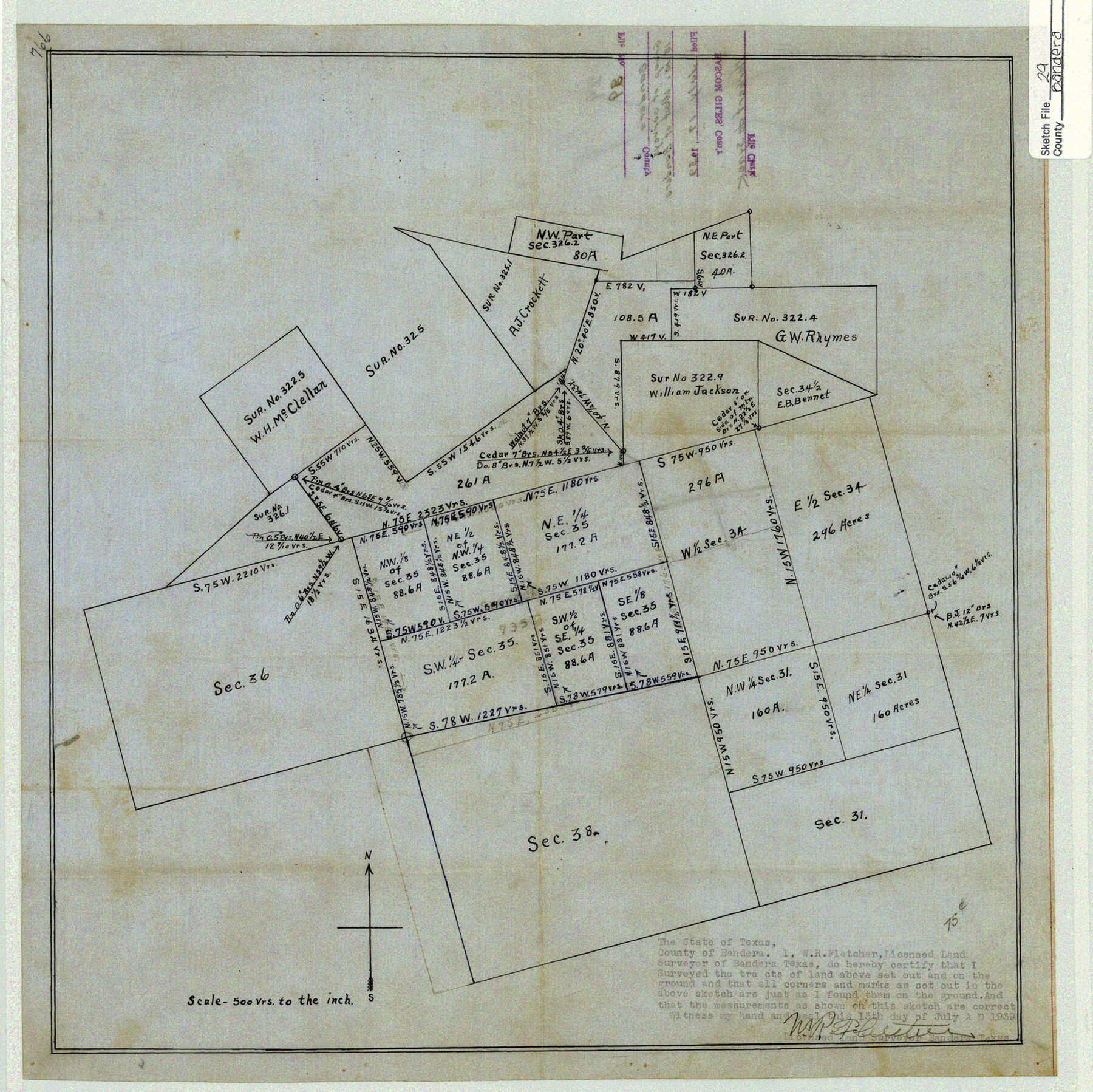 10898, Bandera County Sketch File 29, General Map Collection