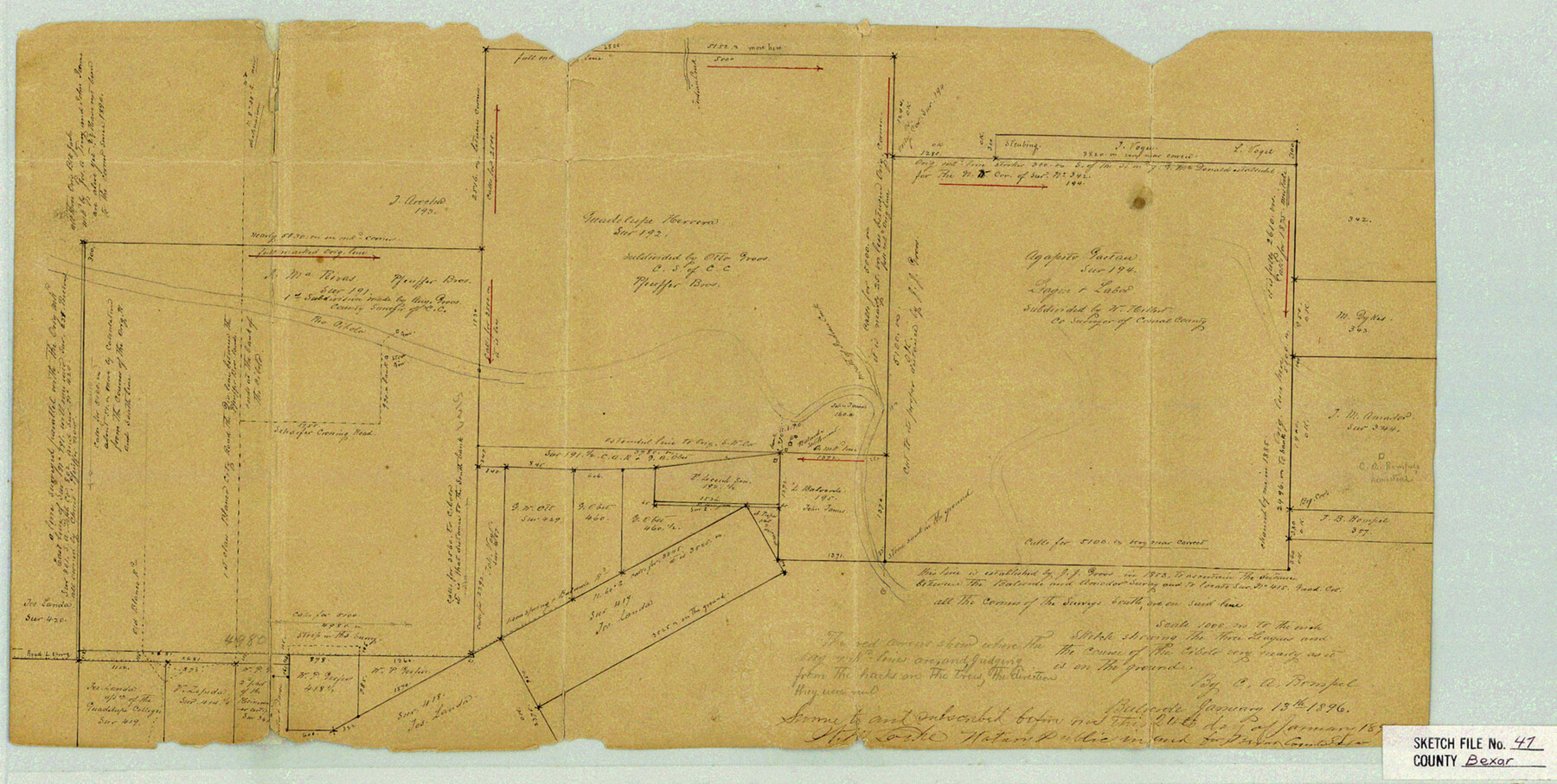 10925, Bexar County Sketch File 47, General Map Collection