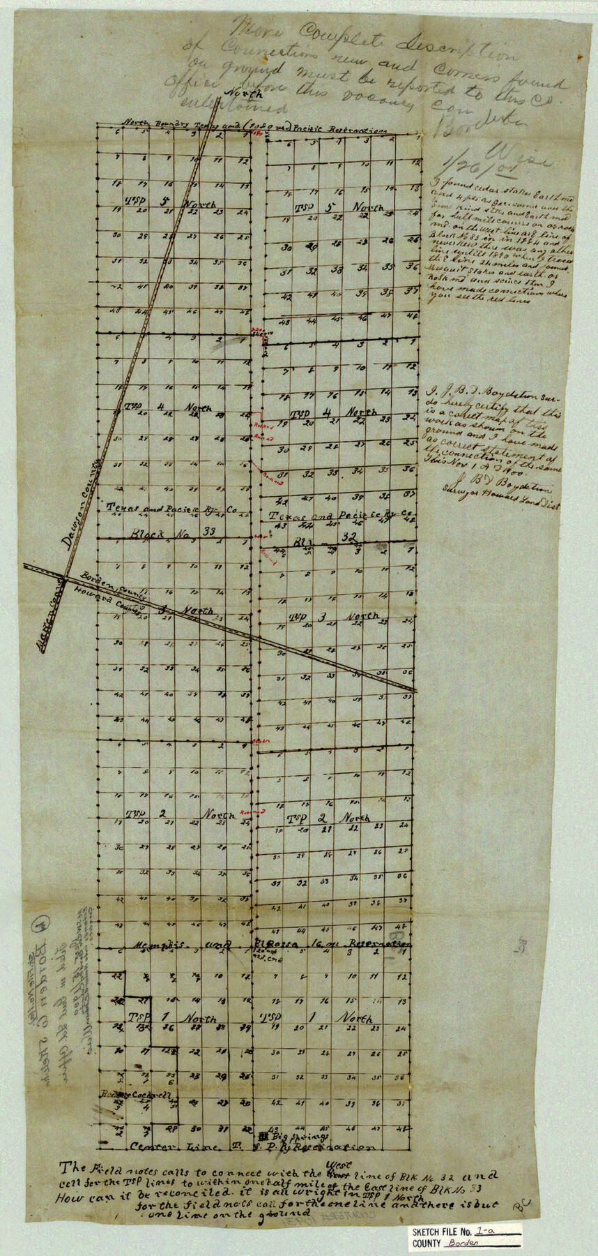 10931, Borden County Sketch File 1a, General Map Collection