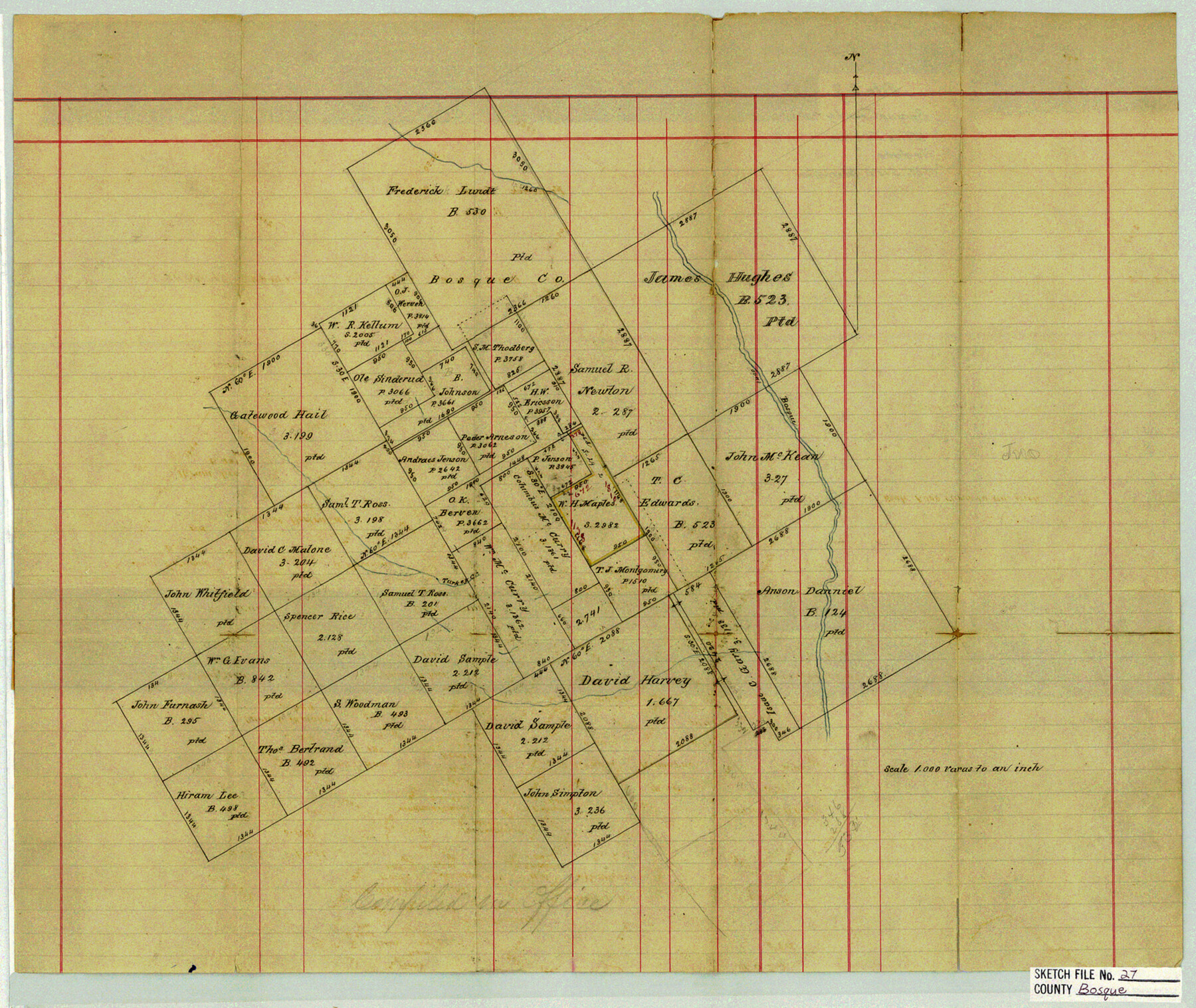 10937, Bosque County Sketch File 27, General Map Collection