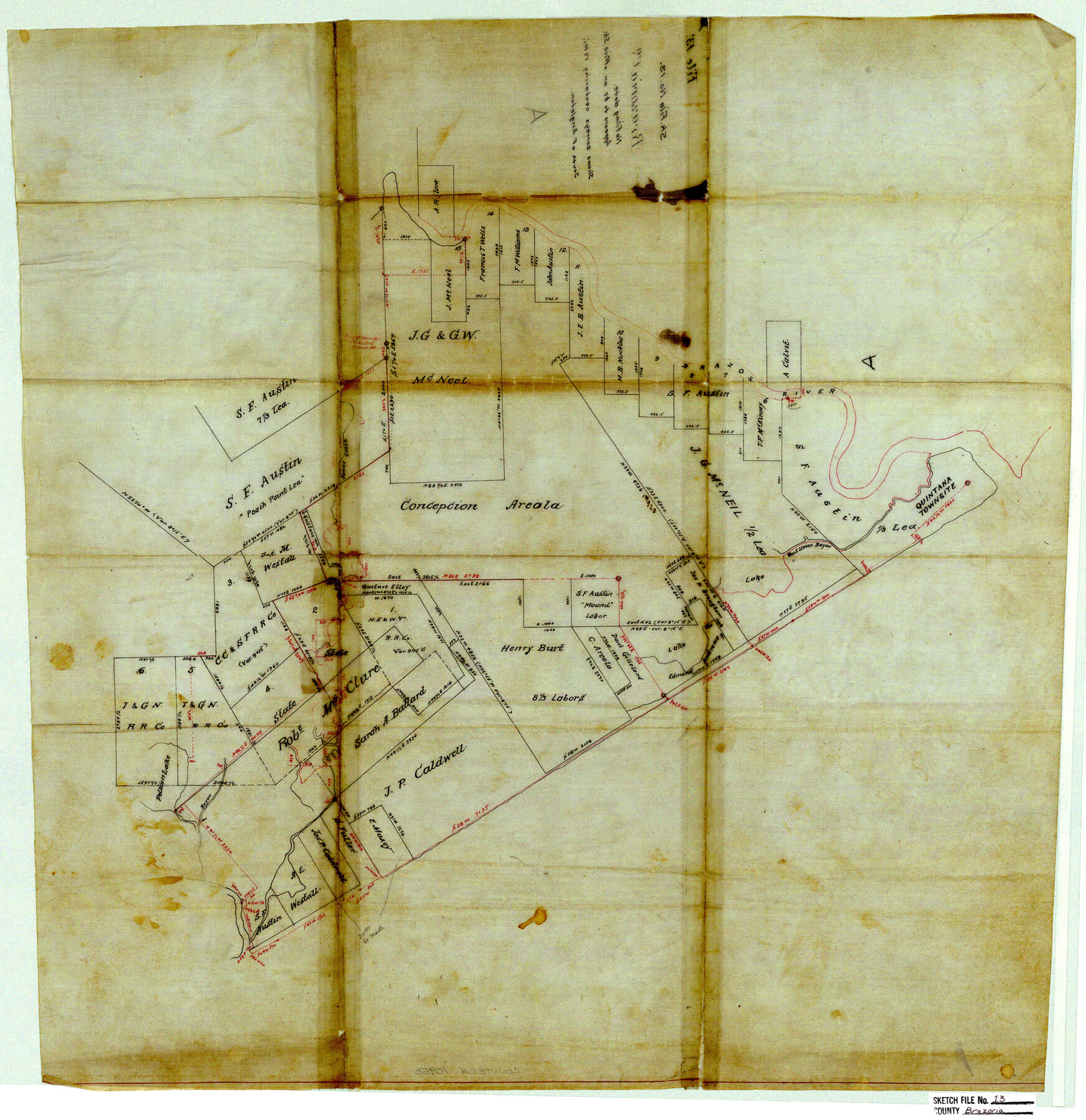 10950, Brazoria County Sketch File 13, General Map Collection