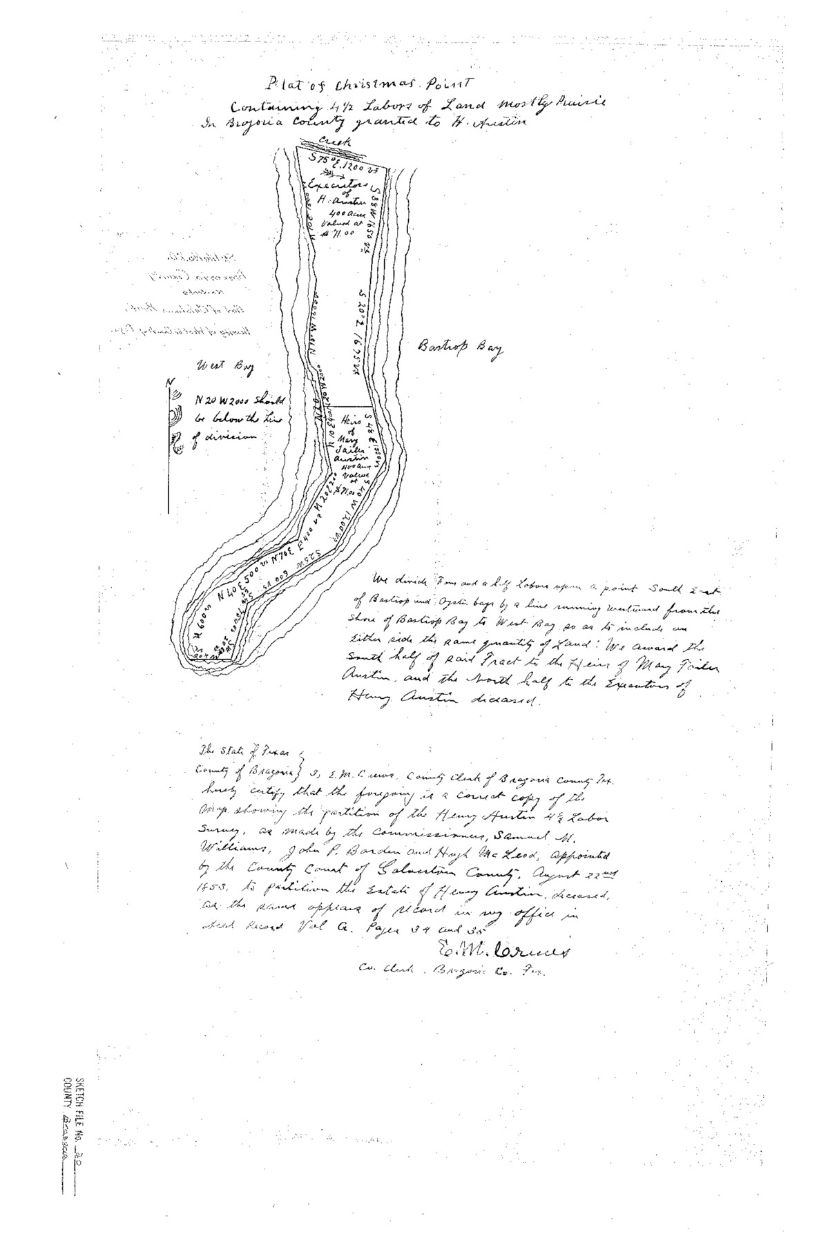 10953, Brazoria County Sketch File 20, General Map Collection