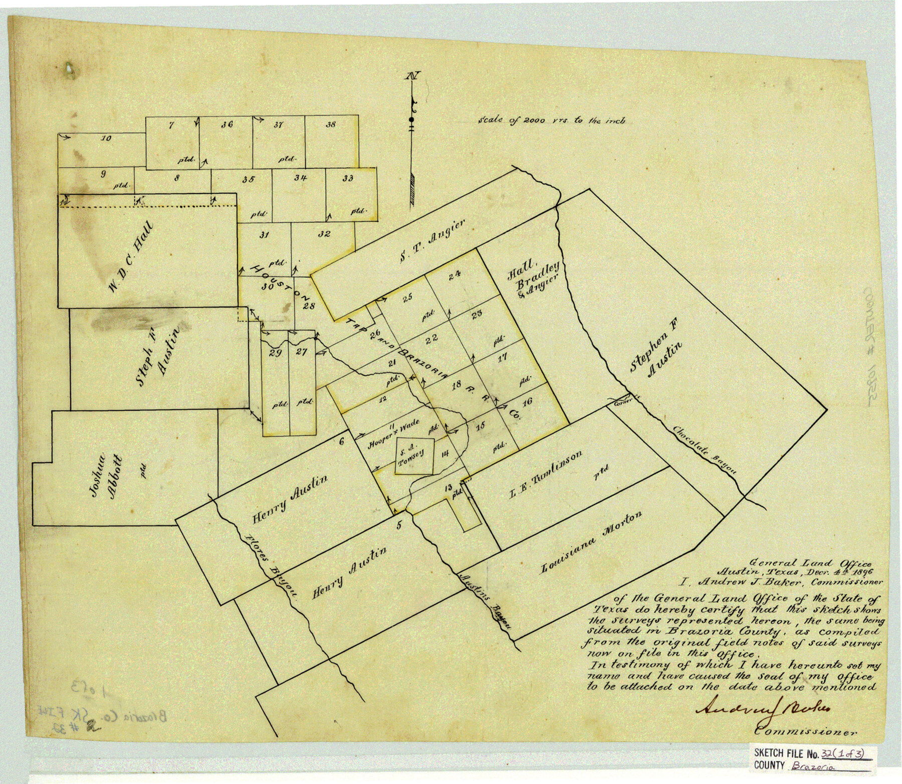 10955, Brazoria County Sketch File 32, General Map Collection