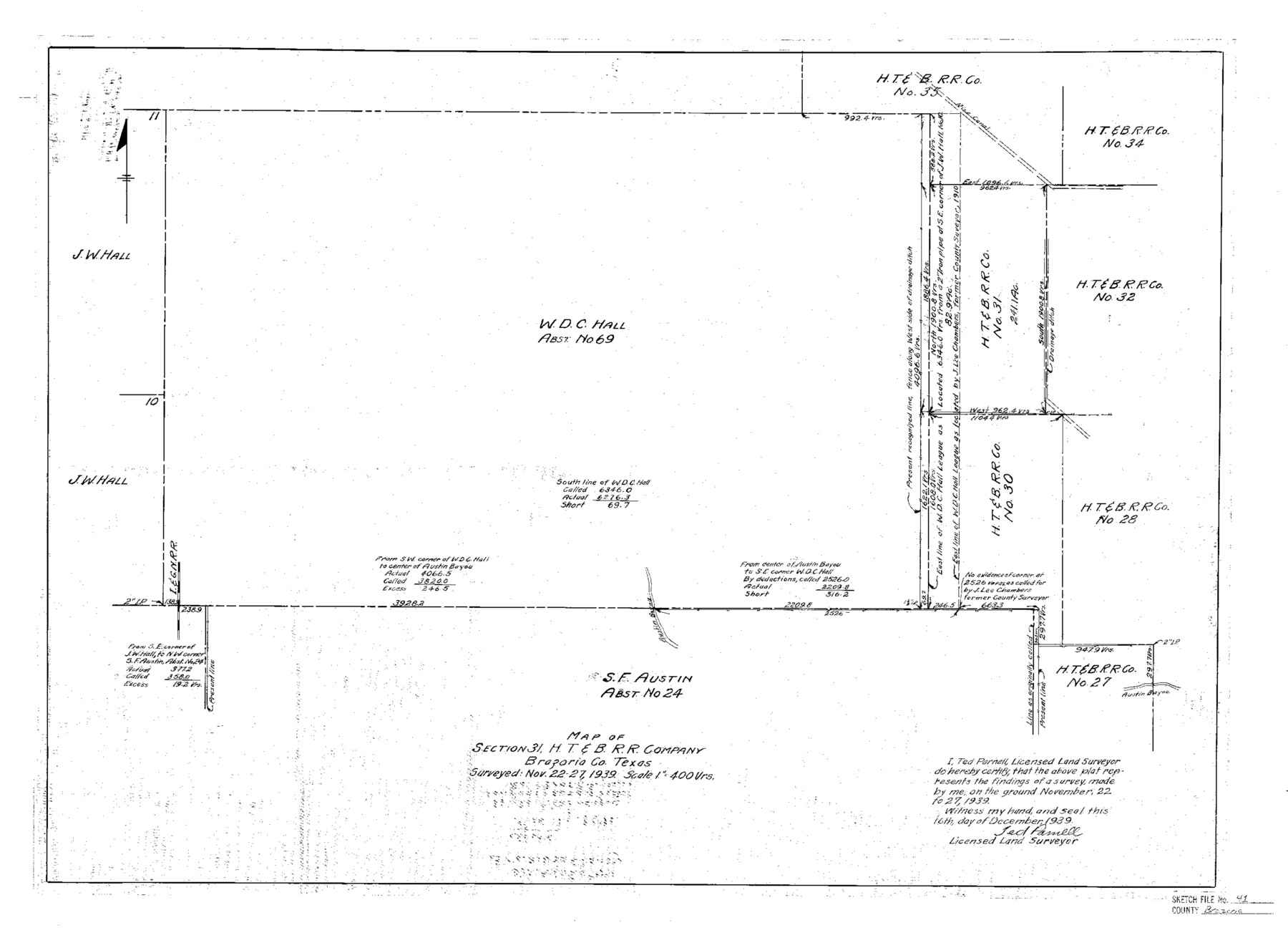 10960, Brazoria County Sketch File 41, General Map Collection