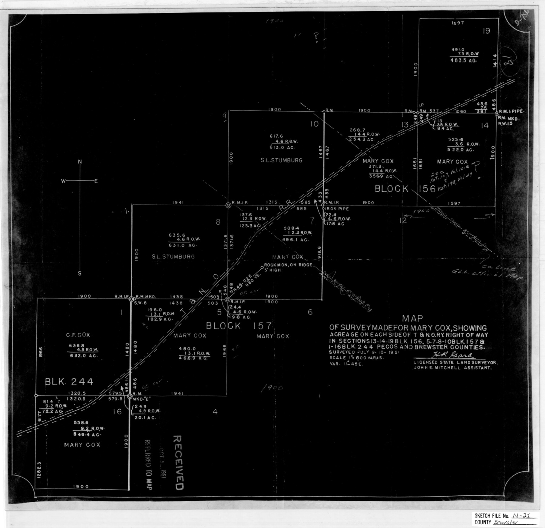 10968, Brewster County Sketch File N-21, General Map Collection