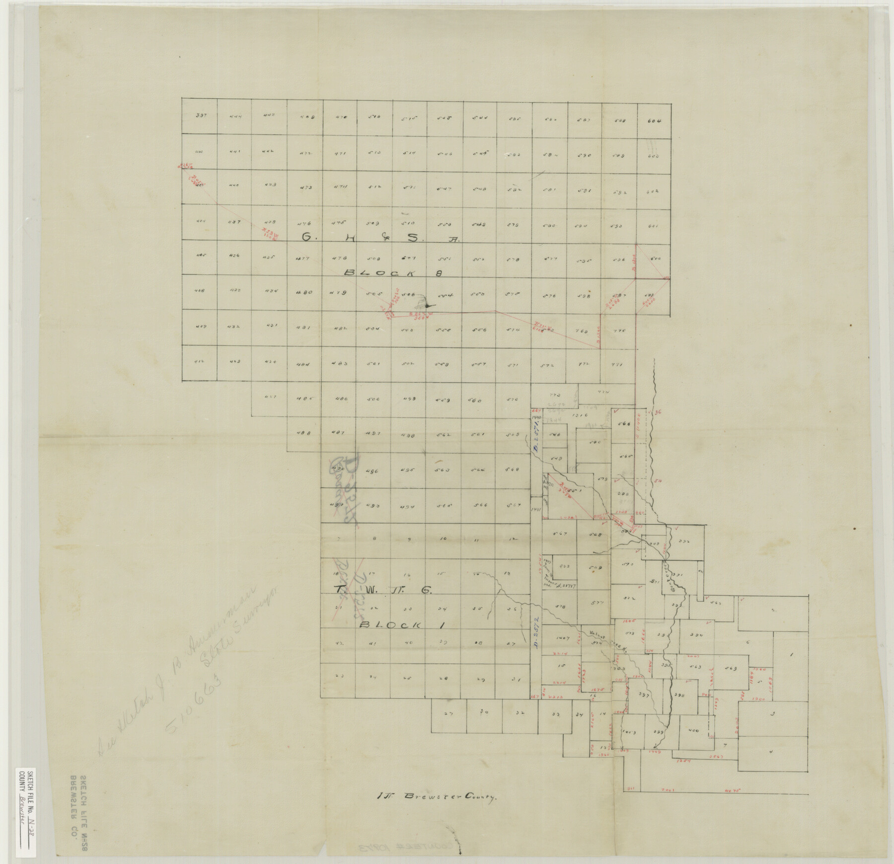 10973, Brewster County Sketch File N-28, General Map Collection