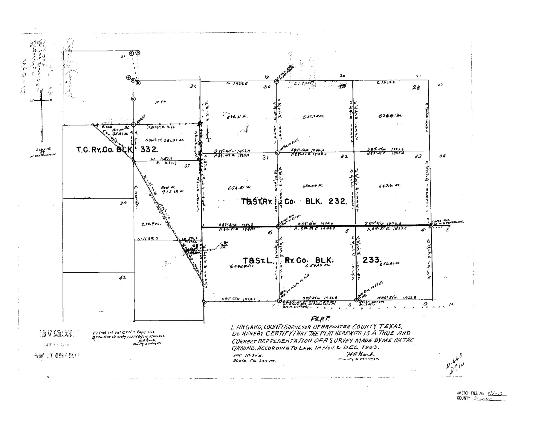 10990, Brewster County Sketch File NS-12, General Map Collection