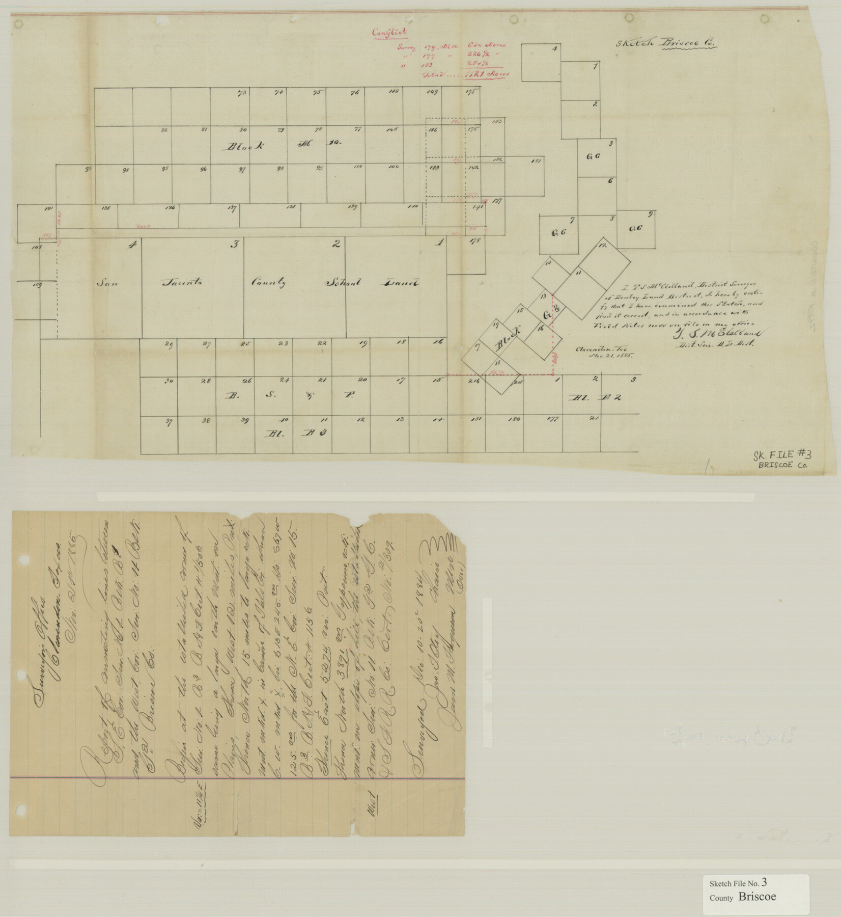 10992, Briscoe County Sketch File 3, General Map Collection