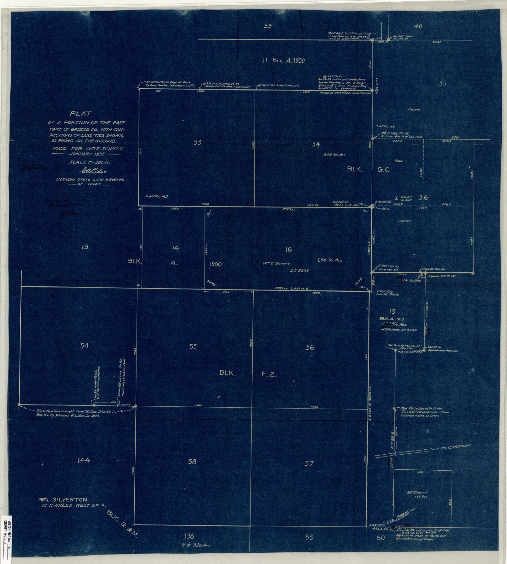 11009, Briscoe County Sketch File L, General Map Collection