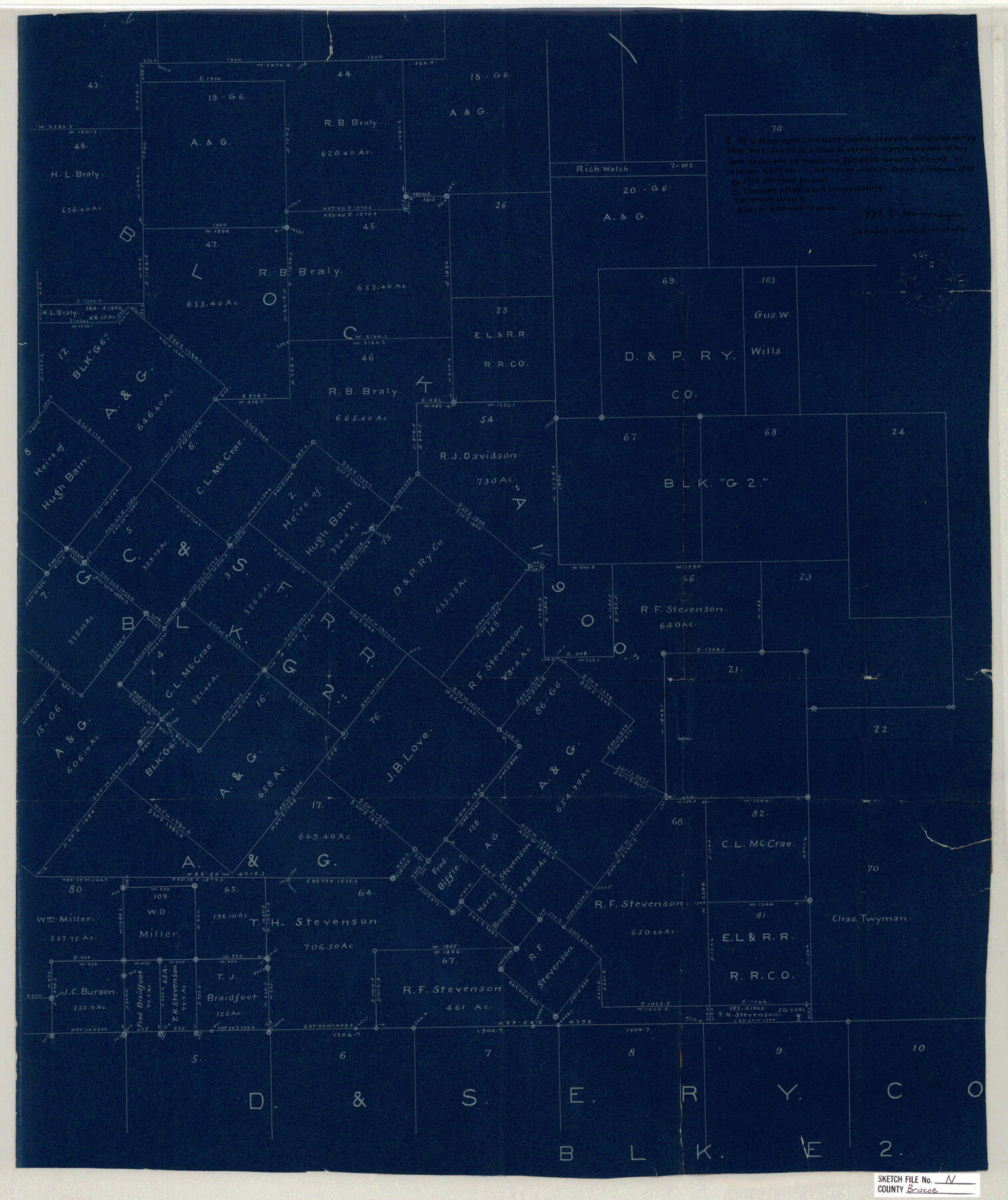 11012, Briscoe County Sketch File N, General Map Collection