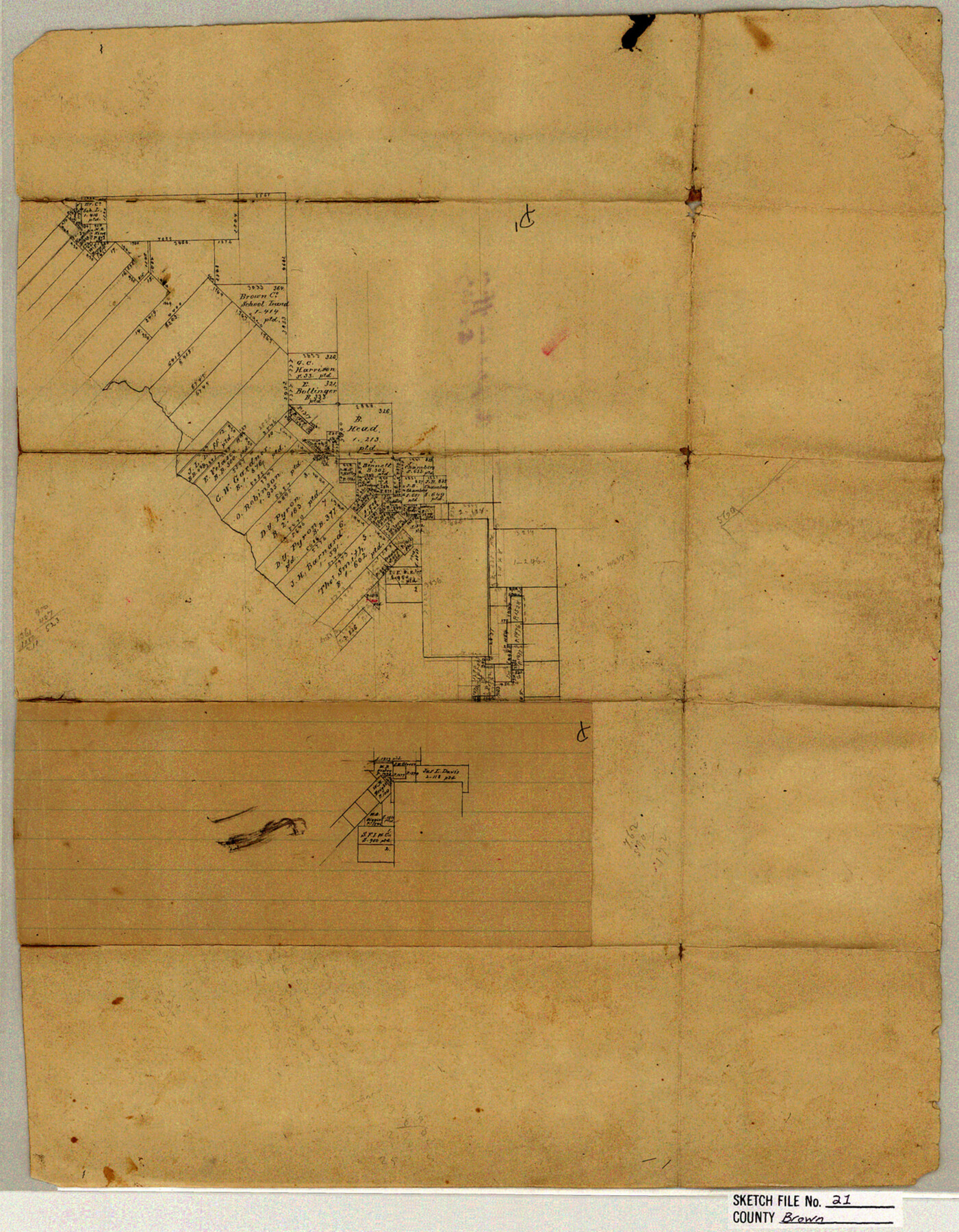 11021, Brown County Sketch File 21, General Map Collection