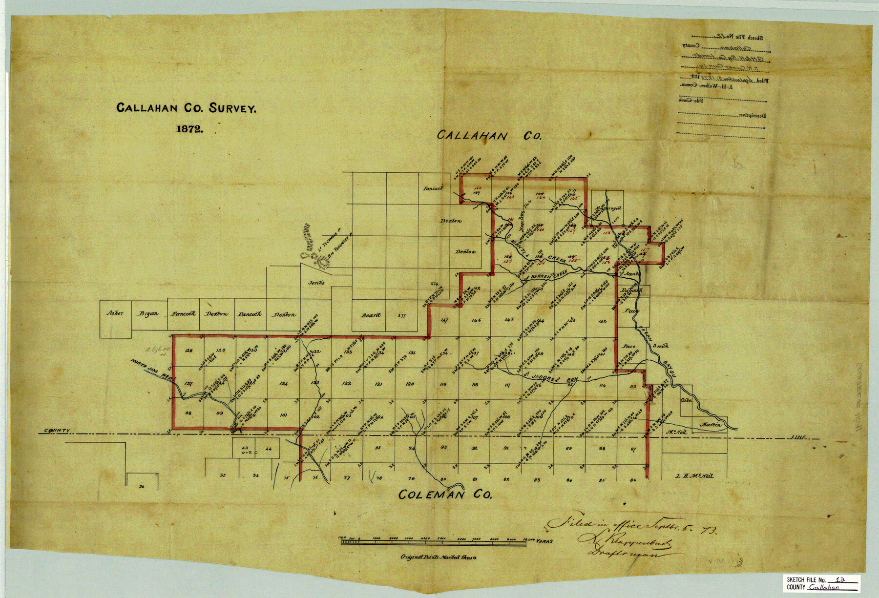 11041, Callahan County Sketch File 12, General Map Collection