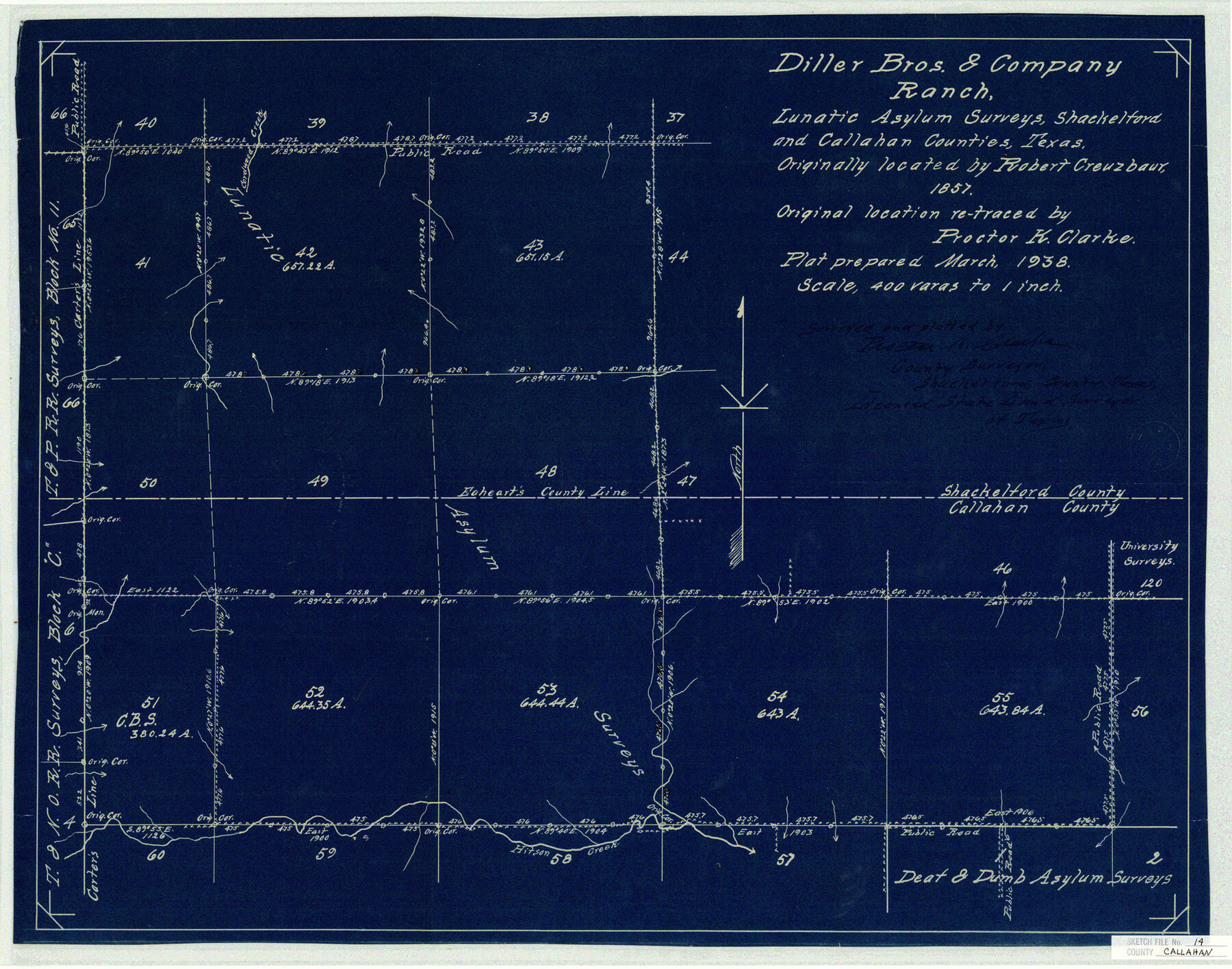 11042, Callahan County Sketch File 14, General Map Collection