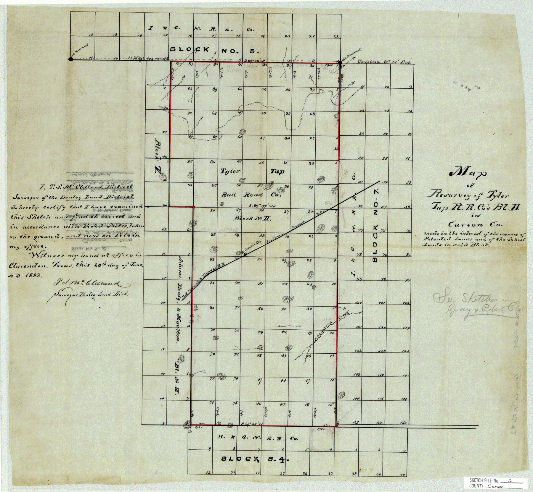 11054, Carson County Sketch File 2, General Map Collection