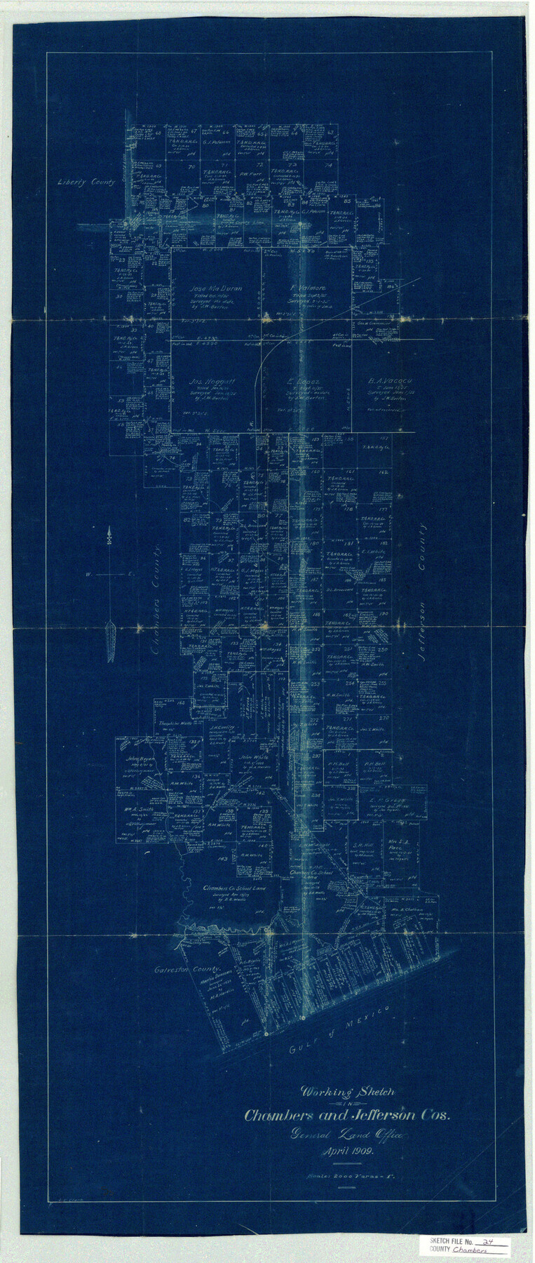 11065, Chambers County Sketch File 24, General Map Collection