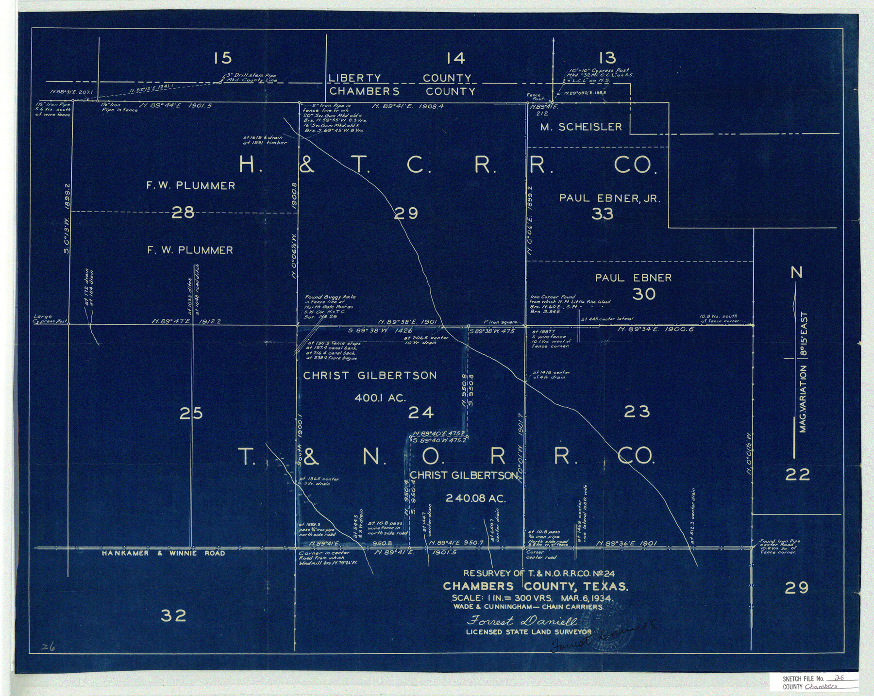 11066, Chambers County Sketch File 26, General Map Collection