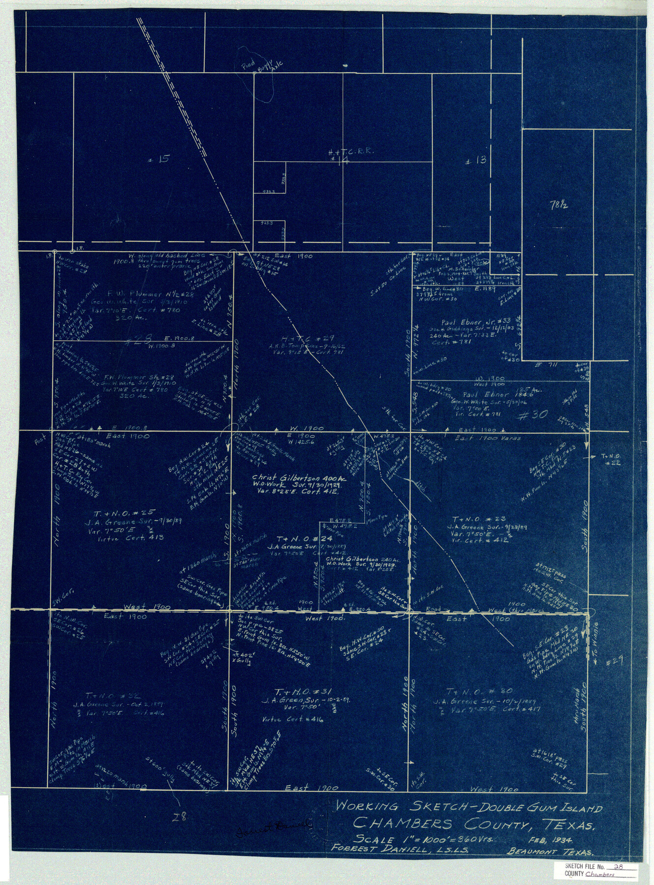 11067, Chambers County Sketch File 28, General Map Collection