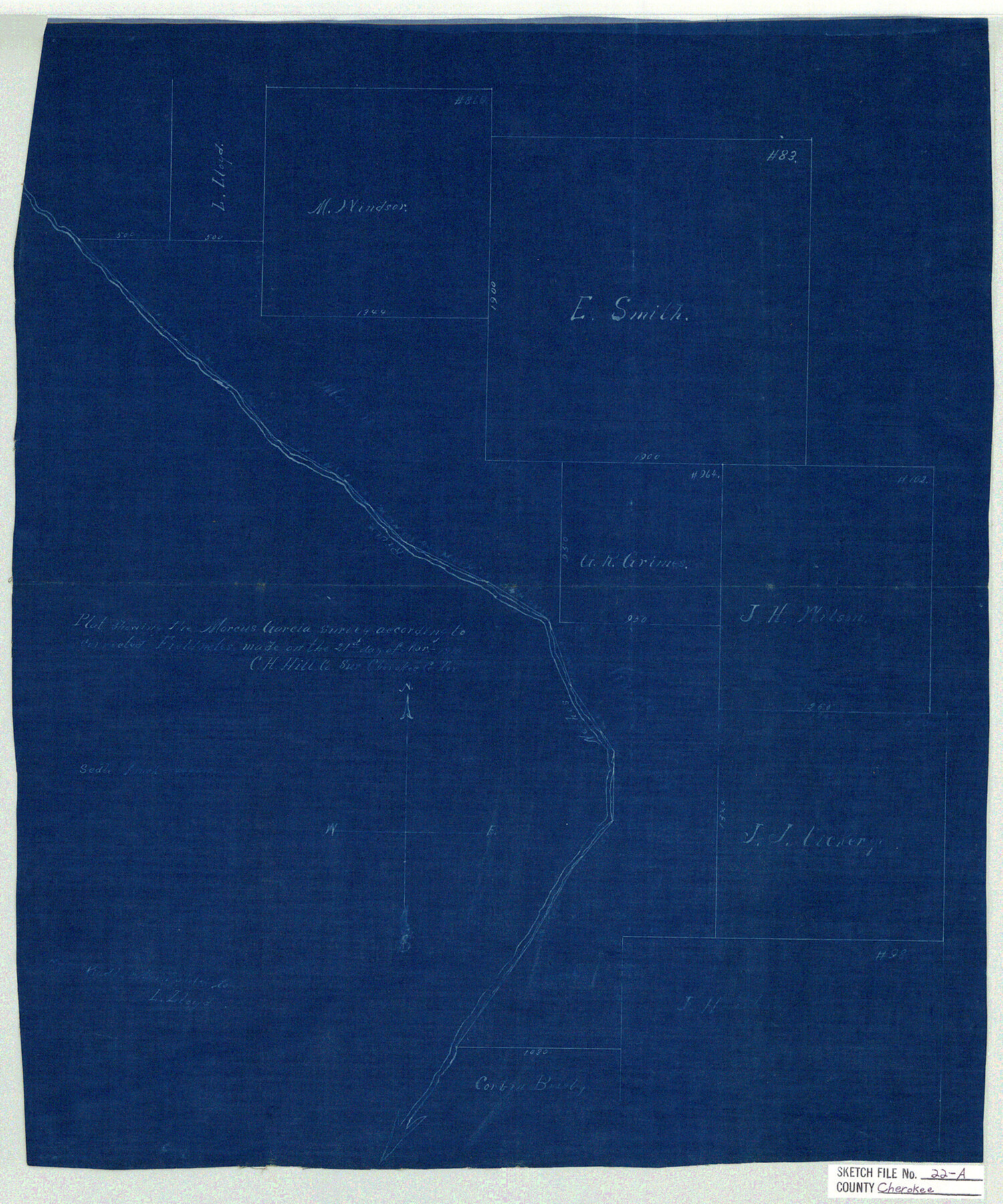 11072, Cherokee County Sketch File 22a, General Map Collection